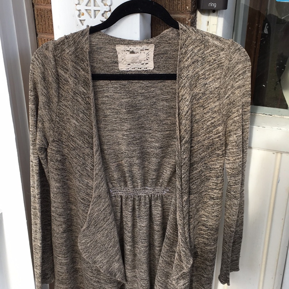 2/20 Cupio Brown/Black Long Cardigan - Picture 4 of 9